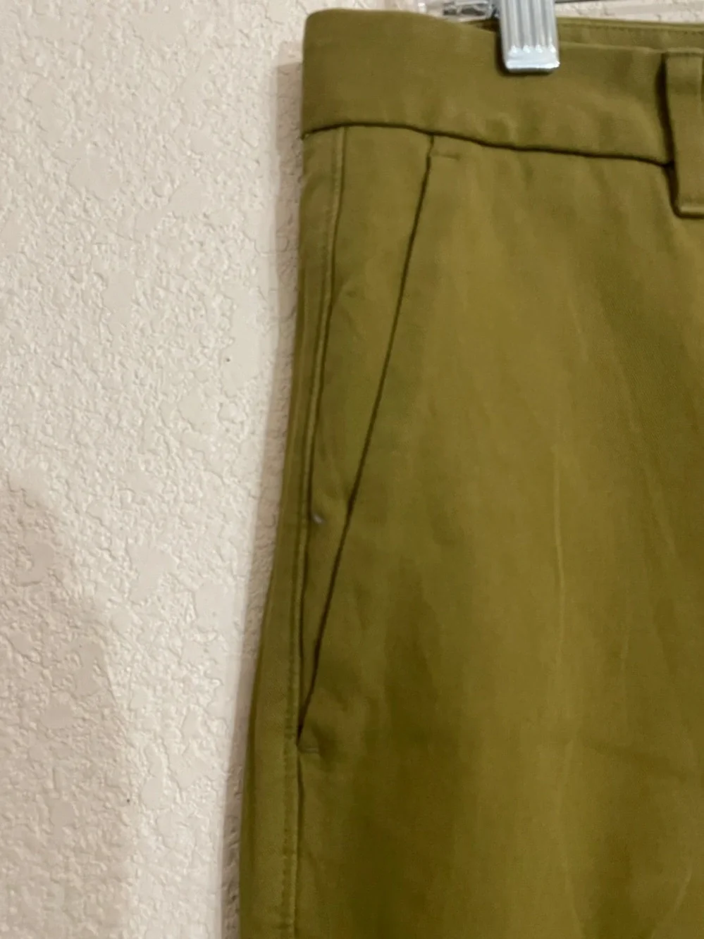 EVERLANE Men's Olive Green Slim Uniform Pants
